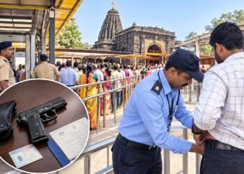 तुळजाभवानी मातेच्या अभिषेकाच्या रांगेत भाविकाकडे पिस्तूल; तुळजापुरात खळबळ